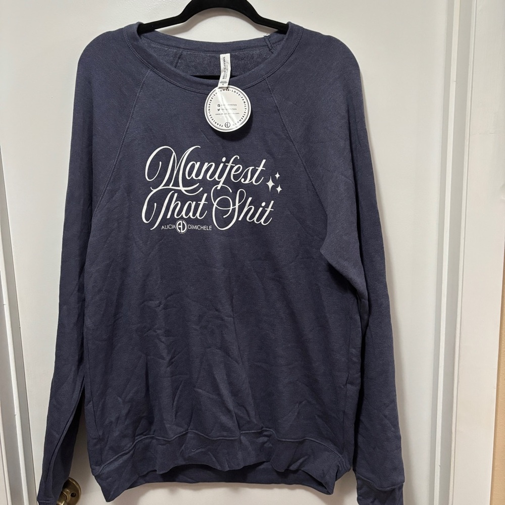 NWT Bella + Canvas Women’s Blue Size XL Fleece Pullover